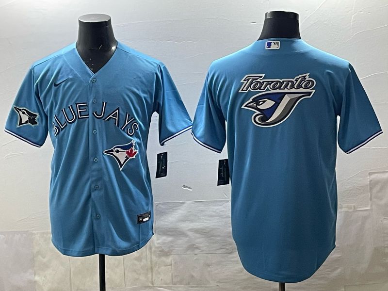 Men 2025 Toronto Blue Jays Blank Light Blue Game Nike MLB Jersey style 07->toronto blue jays->MLB Jersey